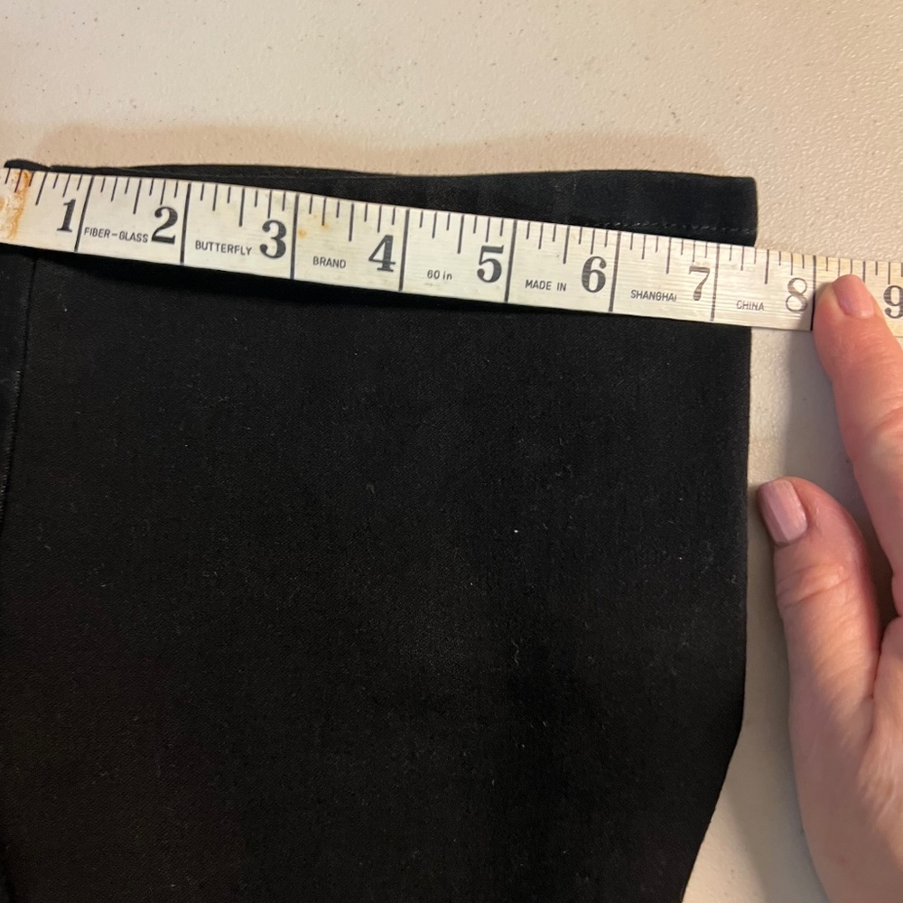 NYDJ Black Leggings/Pant Straight Rich Ponte Stretch Zip Close Back Pocket NWOT - Picture 5 of 6